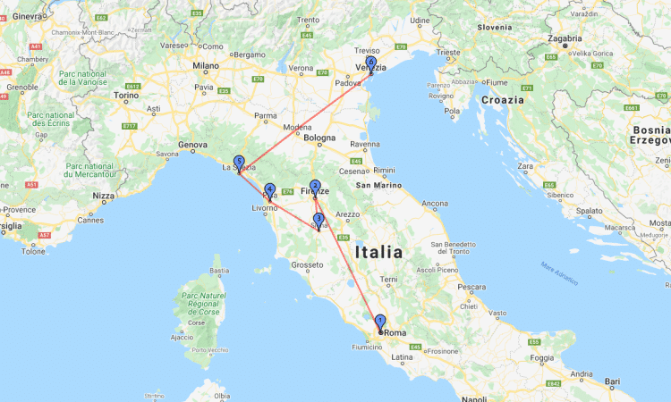 itinerary italy-trails