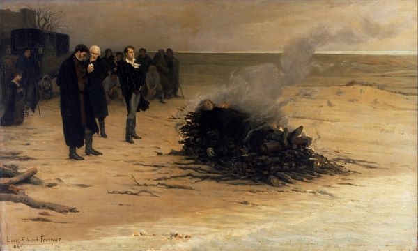 The-cremation-of-Shelley