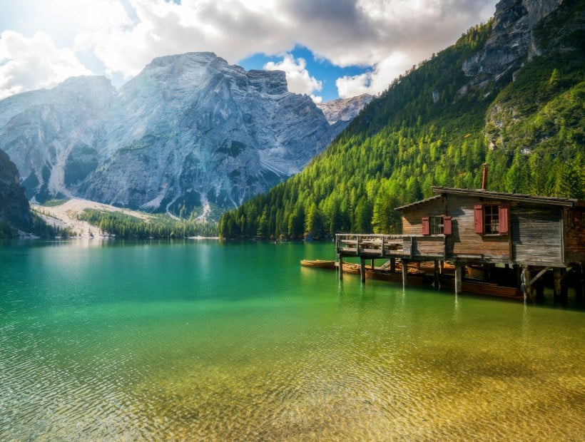 Lake Braies and Dolomite mountains Italy Trails