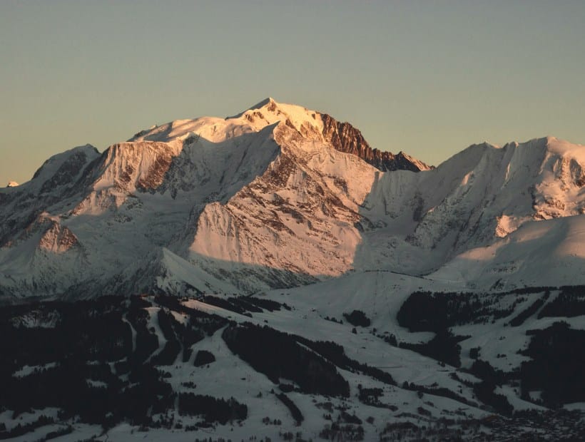 Mont Blanc alpine panorama from Aosta Valley Italy Trails Trails